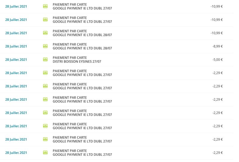 GOOGLE PAYMENT IE LTD DUBL 7 signalements 30 commentaires